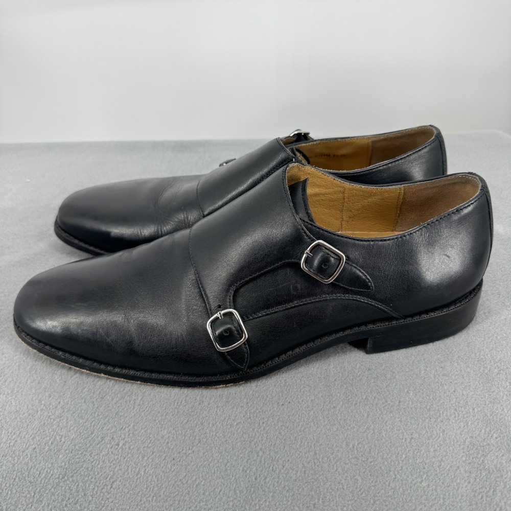Cole Haan Madison Mens 11.5 M Black Leather Double Monk Shoes C12444